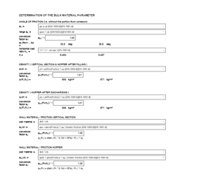 Bulk material parameters