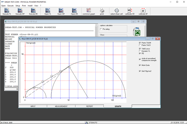 WinTest - Software for Shear Testers and Bulk Solid Characterization
